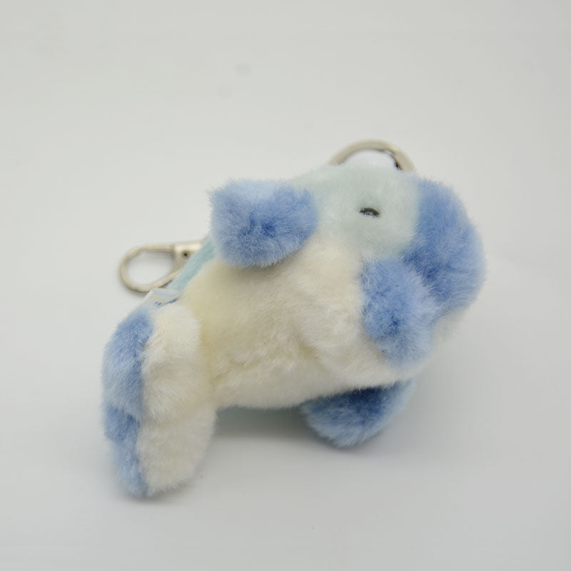 Ocean Series | Dolphin Plush Keychain Charm – Blue Gradient Kawaii Mini Stuffed Animal Bag Pendant with Bell | Realistic Ocean Plush