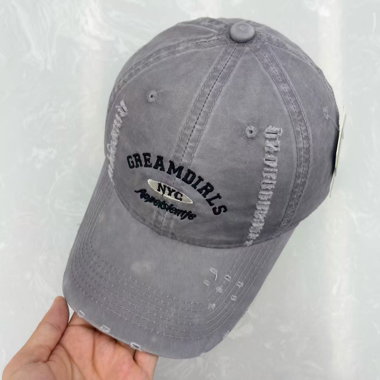 CREAMDIRLS NYC Vintage Washed Distressed Baseball Cap | 8 Colors
