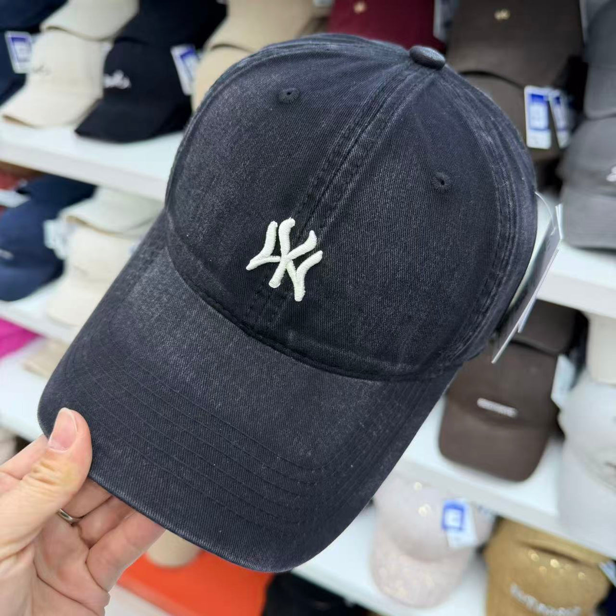 Crossed Letter Logo Washed Cotton Baseball Cap - Soft Top Vintage Dad Hat 12 Colors