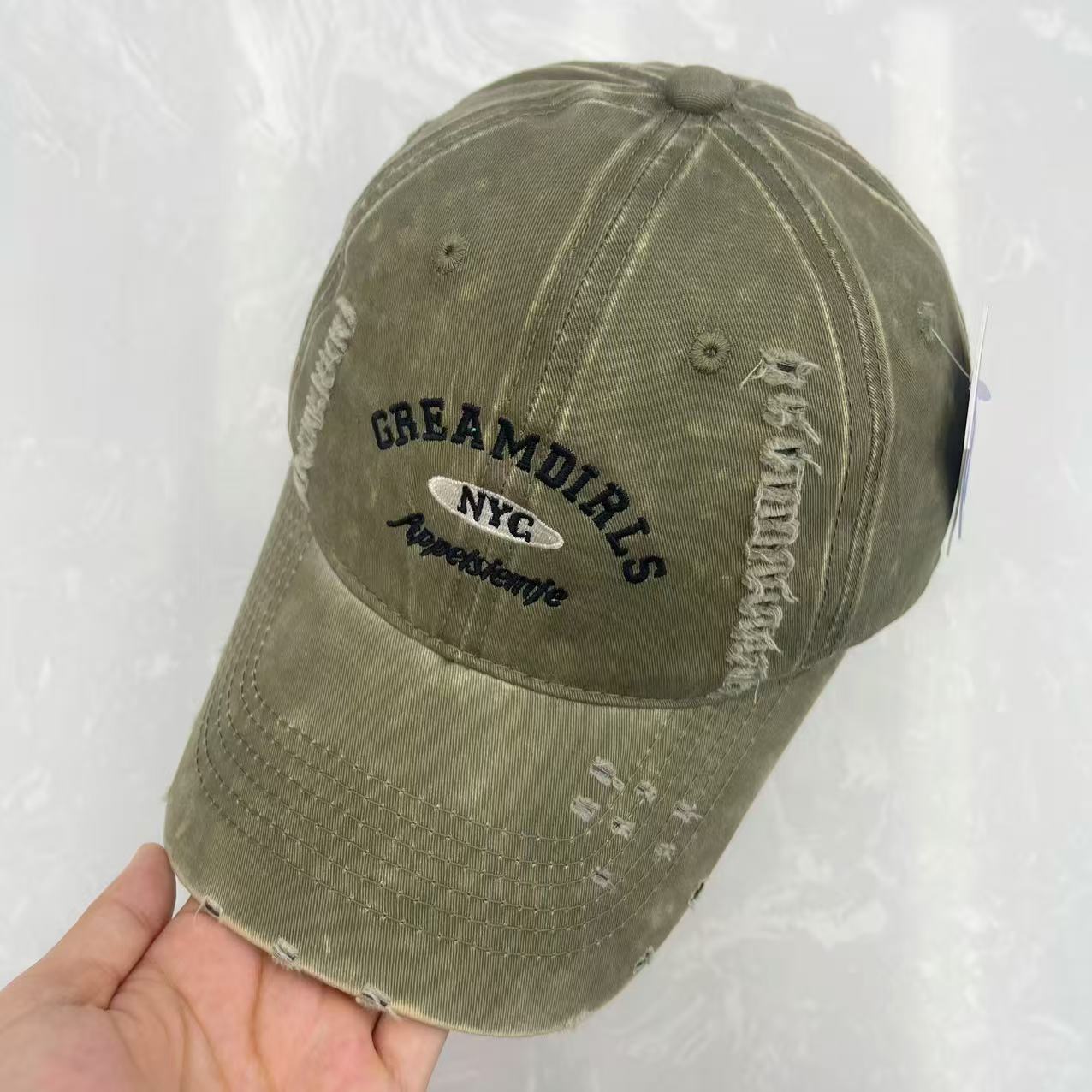 CREAMDIRLS NYC Vintage Washed Distressed Baseball Cap | 8 Colors