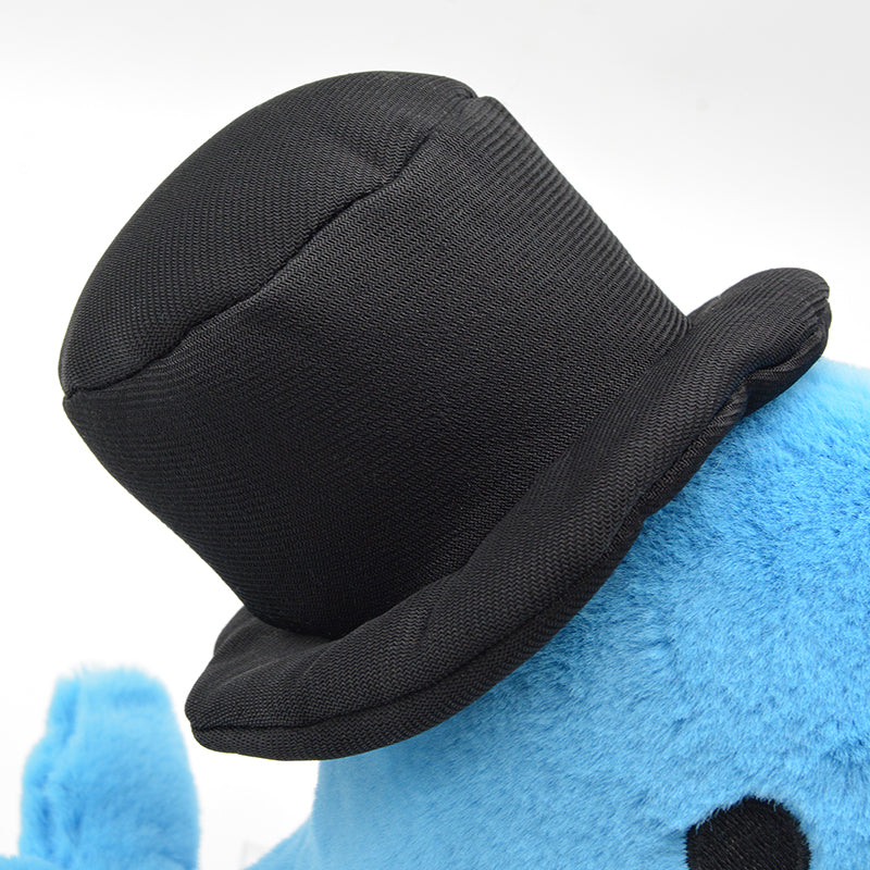 Make My Day Ocean Series | Gentleman Whale Plush Toy & Keychain Charm – Chubby Blue Whale with Top Hat