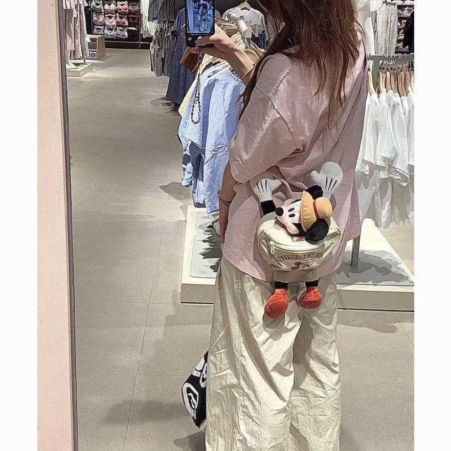 Cute Cartoon Mouse Crossbody Bag – Summer Happy Camping Mini Shoulder Bag for Travel & Outings