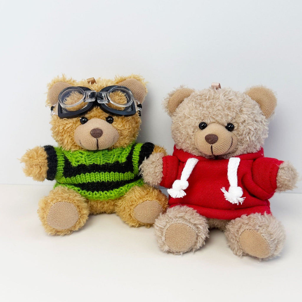 Dressed Teddy Bear Plush Keychain | Custom Logo Mascot Bag Charm