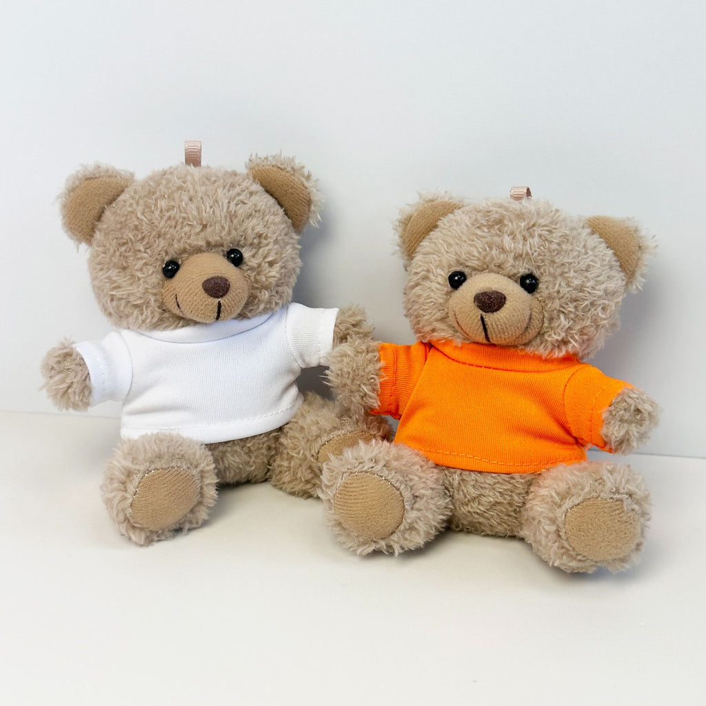 Dressed Teddy Bear Plush Keychain | Custom Logo Mascot Bag Charm