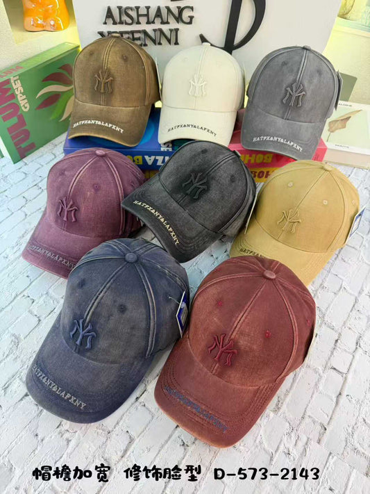 Interlocking Letter Tonal Embroidered Washed Cotton Baseball Cap - Vintage Street Dad Hat 6 Colors