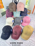 Cursive ny Script Embroidered Washed Cotton Baseball Cap - Minimalist Soft Top Vintage Hat