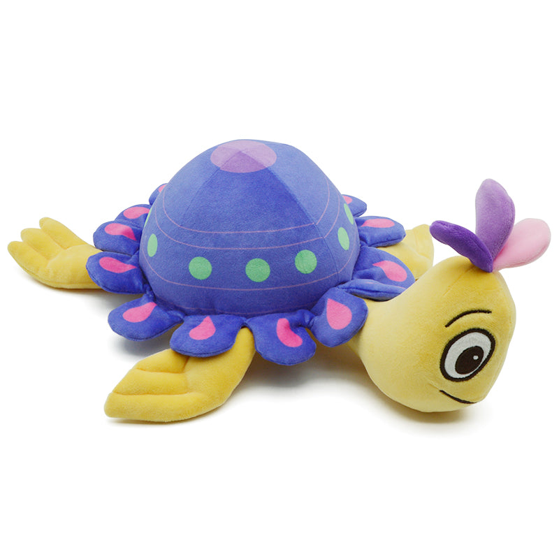 Make My Day Ocean Series | Polka Dot Sea Turtle Plush Toy – Purple Shell with Pink & Green Spots Kawaii Stuffed Animal Pillow