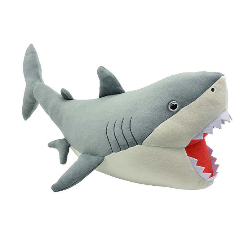 Ocean Series | Megalodon Great White Shark Plush Pillow – Realistic Open-Mouth Stuffed Animal Cuddle Toy