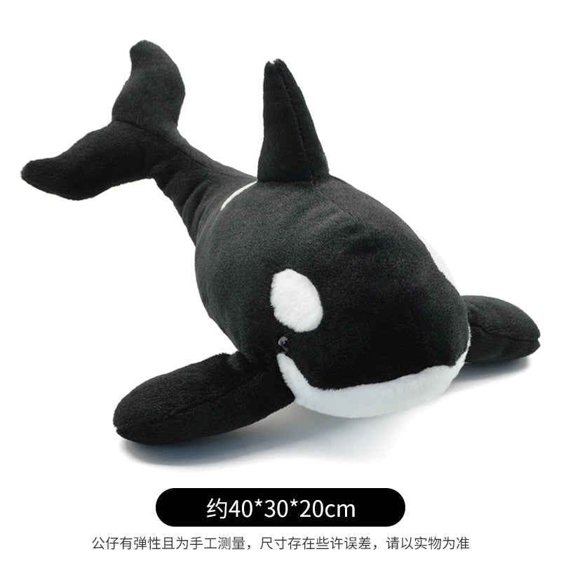 Make My Day Ocean Series | Orca Killer Whale Stuffed Animal Plush Toy – Realistic Black & White Cuddle Pillow